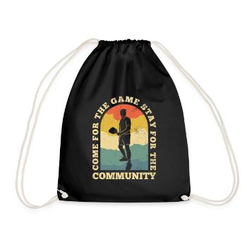 Life is amazing, Pickleball does it - Drawstring Bag - black - Front