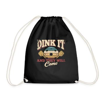 Life is amazing, Pickleball does it - Drawstring Bag - black - Front