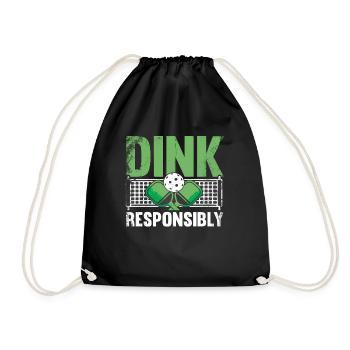 Life is amazing, Pickleball does it - Drawstring Bag - black - Front