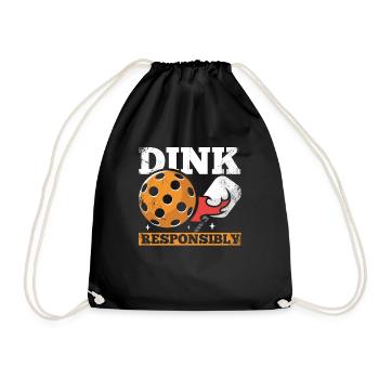 Life is amazing, Pickleball does it - Drawstring Bag - black - Front