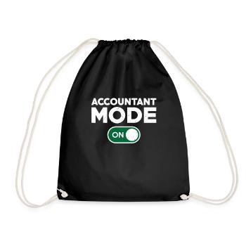 Mode comptable drôle en tenue - Sac de sport léger - noir - Devant