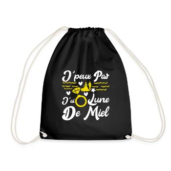 J'peux Pas J'ai Lune de Miel - Sac de sport léger - noir - Devant