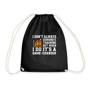 Great motivation training coordinator - Drawstring Bag - black - Front