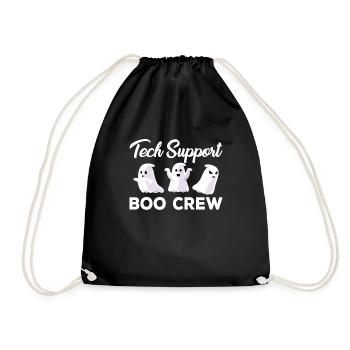 Gruseliges Tech Support Boo Crew Halloween Kostüm - Turnbeutel - Schwarz - Vorne