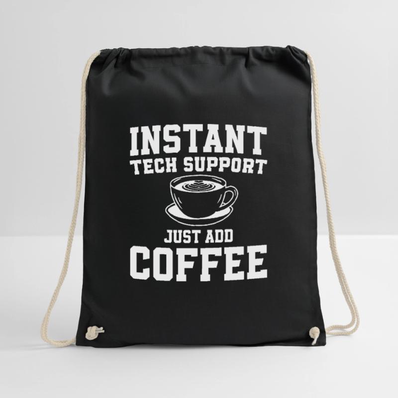 Technical Support Coffee Lovers Sysadmin Humor Drawstring Bag