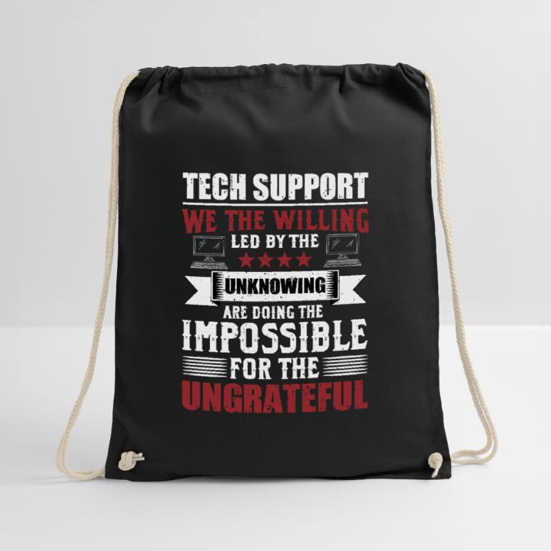 Funny Technical Support Sysadmin Humor Drawstring Bag