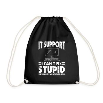 Cadeau informatique de soutien informatique ironique - Sac de sport léger - noir - Devant