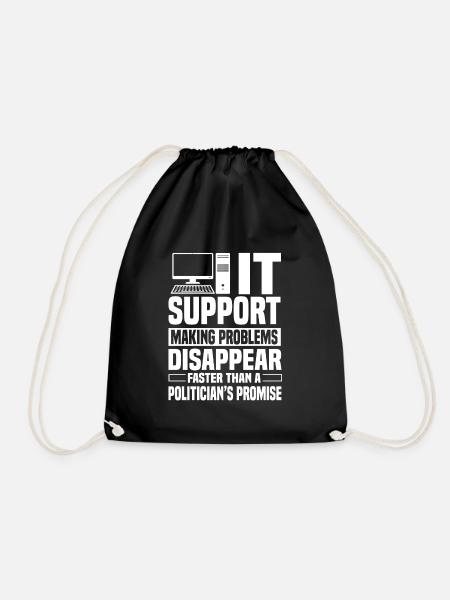 IT Support - Turnbeutel - Schwarz