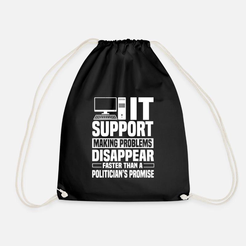IT Support - Turnbeutel - Schwarz