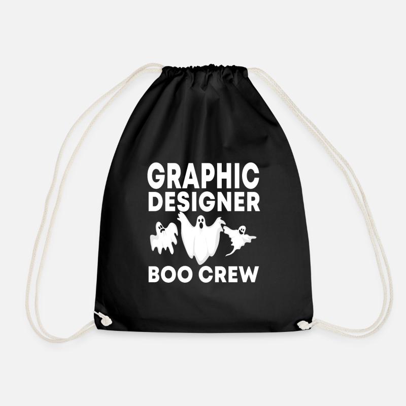 Grafikdesigner Boo Crew Halloween - Turnbeutel - Schwarz