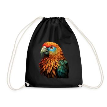Perroquet coloré - Sac de sport léger - noir - Devant