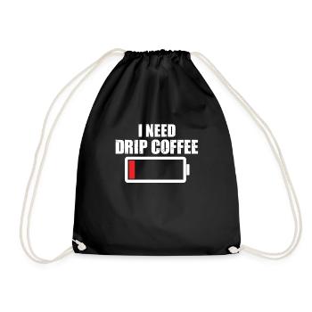 Ich Brauche Filterkaffee - Turnbeutel - Schwarz - Vorne