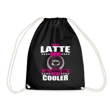 Latte Mama Coffee Drinker - Drawstring Bag - black - Front