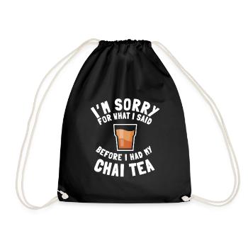 Cadeau de thé Chai - Sac de sport léger - noir - Devant