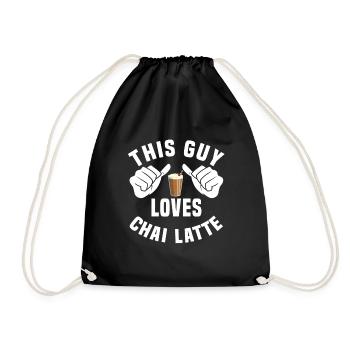 Drôle de costume Chai Latte pour homme - Sac de sport léger - noir - Devant