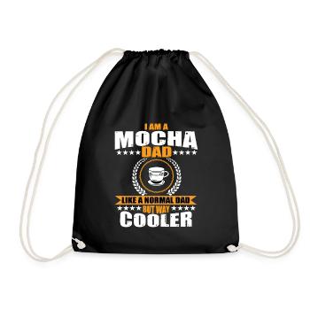 Drôle de papa de café moka - Sac de sport léger - noir - Devant