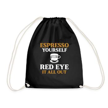 Drôle d’amateur d’espresso aux yeux rouges - Sac de sport léger - noir - Devant