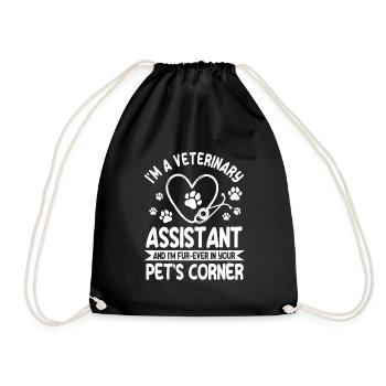 Veterinary assistant - Drawstring Bag - black - Front