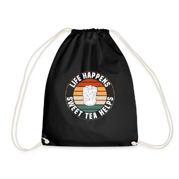 Great Sweet Tea Saying - Drawstring Bag - black - Front