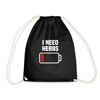 Funny Herbal Lover Outfit Pharmacist - Drawstring Bag - black - Front