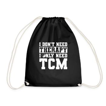 Tcm proverb Traditional Chinese Medicine - Drawstring Bag - black - Front