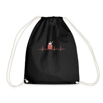 Rythme cardiaque du moulin à café manuel - Sac de sport léger - noir - Devant
