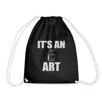 Manual Coffee Grinders Quote - Drawstring Bag - black - Front