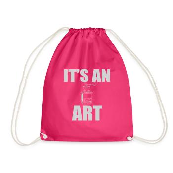 Manual Coffee Grinders Quote - Drawstring Bag - fuchsia - Front