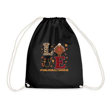 Public Service Nurse - Drawstring Bag - black - Front