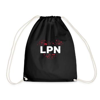 Licensed Practical Nurse - Drawstring Bag - black - Front