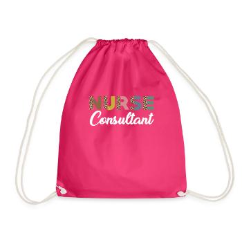 Cute Nurse Consultant - Drawstring Bag - fuchsia - Front