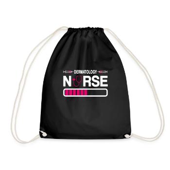 Dermatology Nurse In Progress - Drawstring Bag - black - Front