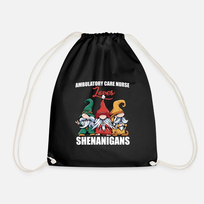 Ambulante Krankenschwester St. Patrick's Day - Turnbeutel - Schwarz