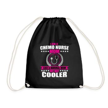 Chemo Krankenschwester Mama Outfit Muttertag - Turnbeutel - Schwarz - Vorne