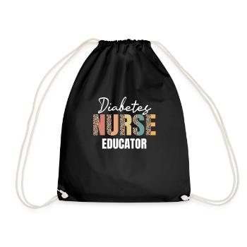 Idée cadeau d’infirmière en diabète - Sac de sport léger - noir - Devant