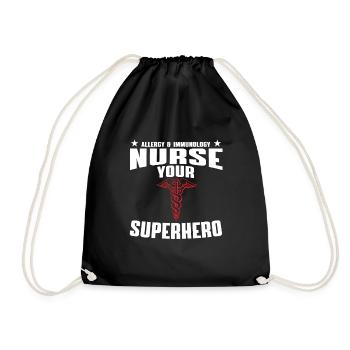 Allergy and Immunology Nurse - Drawstring Bag - black - Front