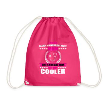 Funny Allergy & Immunology Nurse - Drawstring Bag - fuchsia - Front