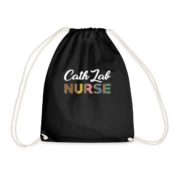 Conception mignonne de l’infirmière du laboratoire de cathétérisme - Sac de sport léger - noir - Devant