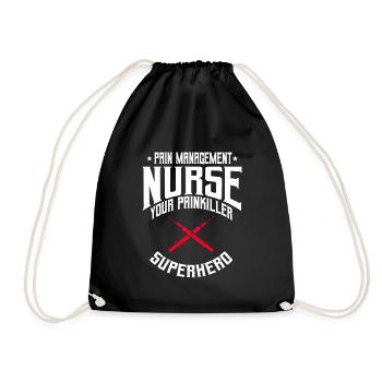 Infirmière en thérapie de la douleur Super-héroïne - Sac de sport léger - noir - Devant