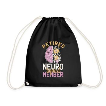Retired Neuro Squad Member Neurology - Drawstring Bag - black - Front