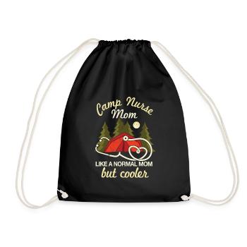 Camp Nurse Mom Camping Mother's Day - Drawstring Bag - black - Front