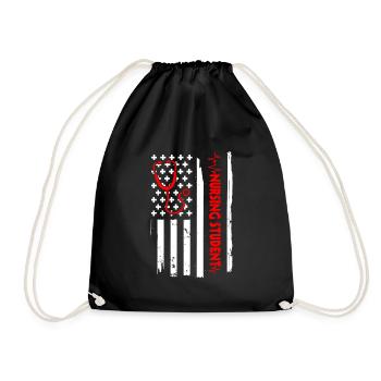Usa-flagge Krankenpflegeschüler Amerika Schule - Turnbeutel - Schwarz - Vorne