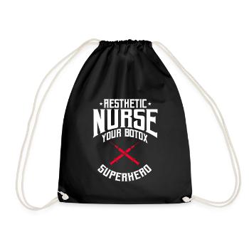 Aesthetic Nurse Saying - Drawstring Bag - black - Front