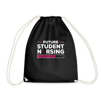 Future student of nursing school - Drawstring Bag - black - Front