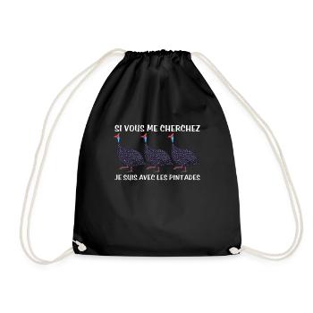 Humour pintades Noel agriculteur élevage animal - Sac de sport léger - noir - Devant