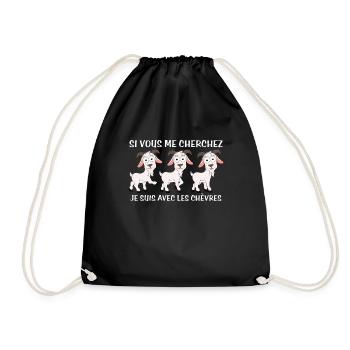 Cadeau agriculteur éleveur de chèvres - Sac de sport léger - noir - Devant