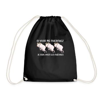 Cadeau agriculteur éleveur de chèvres - Sac de sport léger - noir - Devant