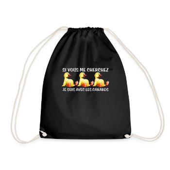 Cadeau agriculteur éleveur de canards - Sac de sport léger - noir - Devant