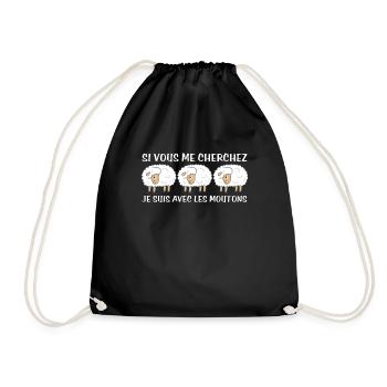 Cadeau agriculteur éleveur de moutons - Sac de sport léger - noir - Devant