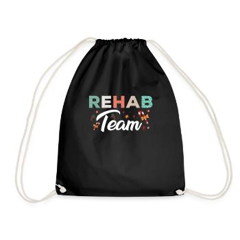 Beautiful rehab team design - Drawstring Bag - black - Front